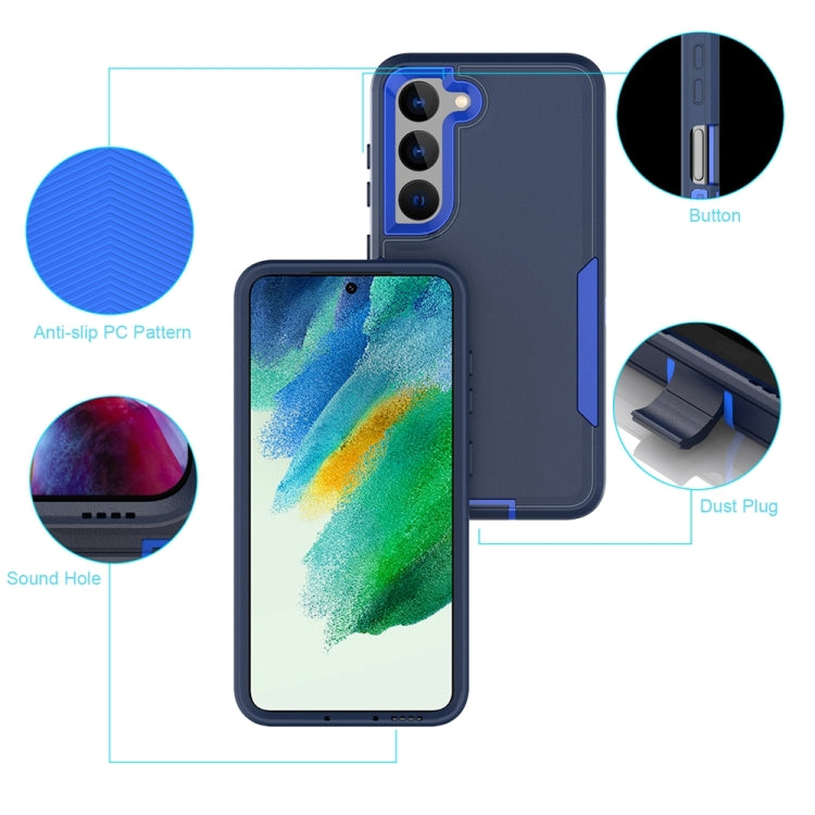 Blue 2 in 1 Magnetic PC + TPU Phone Case for Samsung Galaxy A03s, showcasing its sleek design and durable materials.